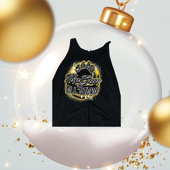 Black Graphic Kids Tank Tops - Picture 2 of 3